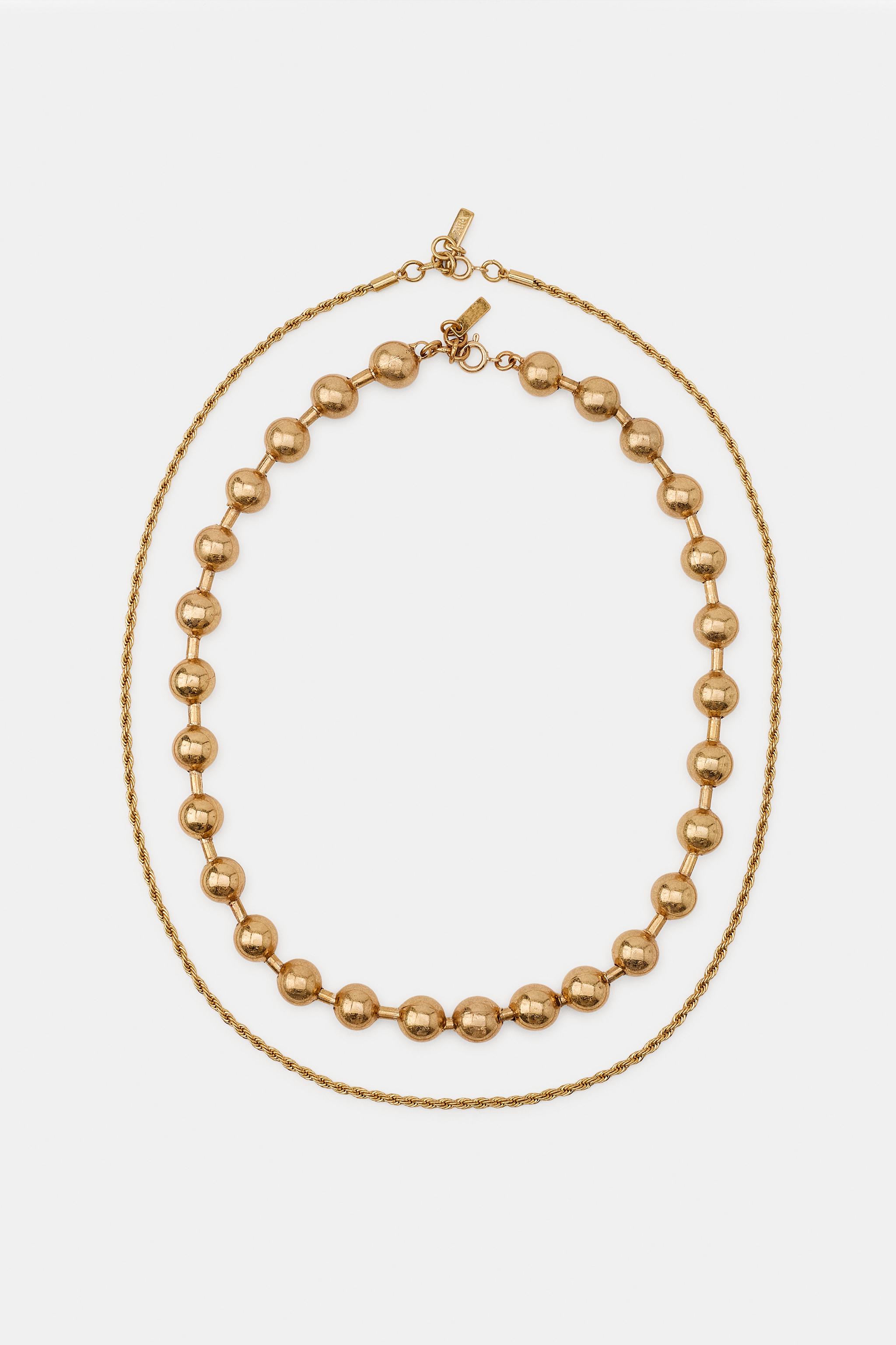 PACK OF 2 BEADED CORD NECKLACES